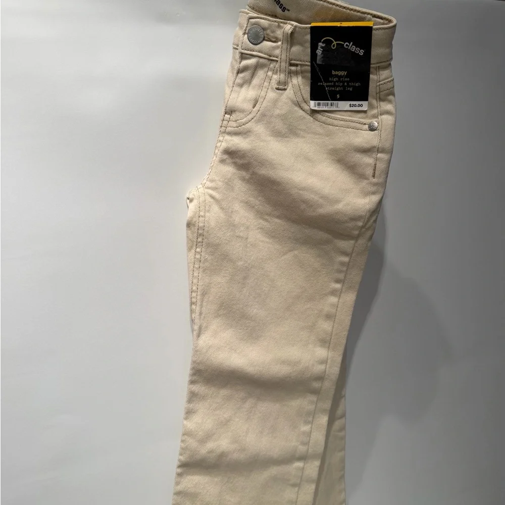 Kids Beige Jeans - Picture 3 of 5